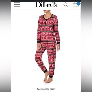 Peanuts Christmas henley jogger pajama set